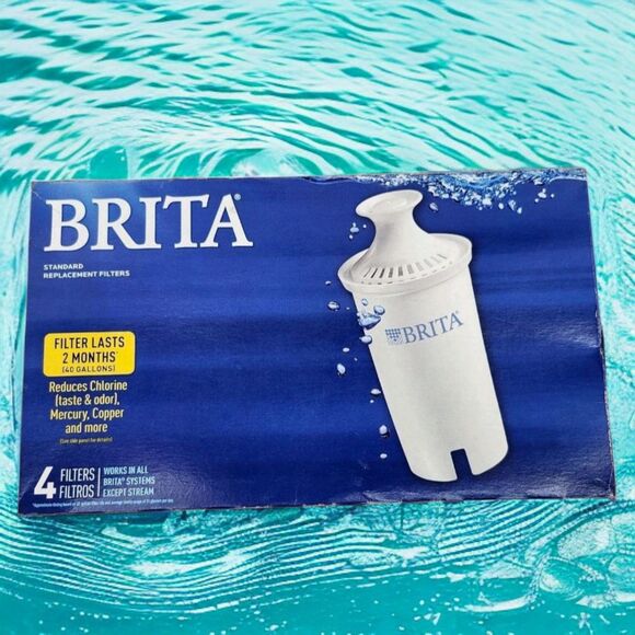 Brita Water Filters for Pitchers 4 Sealed Packs Open Box 2 Months 40 Gallons - Picture 1 of 8